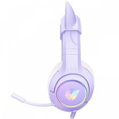 slomart Gaming slušalke onikuma k9 rgb cat ears usb purple (žične)