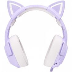 slomart Gaming slušalke onikuma k9 rgb cat ears usb purple (žične)