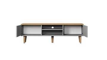 Furnitura TV OMARICA 160 CM DENVER - SIVA/HRAST