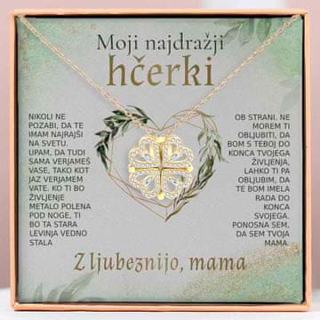 Lovilion Moji najdražji hčerki - Ogrlica 2v1 z motivom deteljice in src KIARA_CLOVERIE