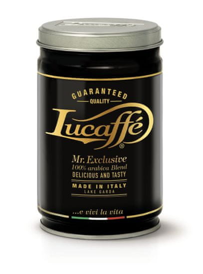 Lucaffé Mleta kava, Mr. Exclusive, 100% Arabica, 250 g, v pločevinki