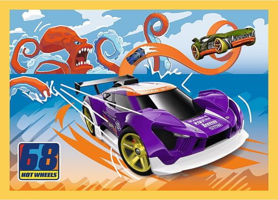 Trefl Puzzle 2 En 1 Hot Wheels – 2 X 24 Pièces, Voitures, Pour Enfants Dès 4 Ans