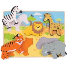 Bigjigs Toys Vstavljanje puzzle safari