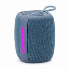 slomart gembird prenosni led zvočnik bluetooth spk-bt-led-03-b rms 2x 5 W, vgrajen mikrofon, modra barva, usb, aux, microsd