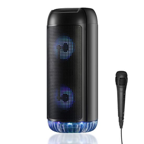 slomart partybox uni brezžični zvočnik z mikrofonom za karaoke bluetooth 5.0 mt3174