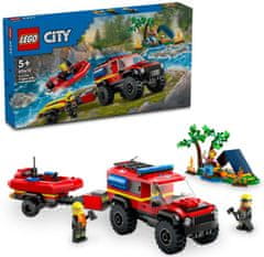 LEGO City 60412 gasilsko vozilo 4x4 in reševalni čoln