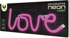 Forever Love Neon LED luč, dekorativna, USB/3x AA baterije, stikalo za vklop/izklop, roza