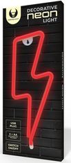 Forever Bolt Neon LED luč, dekorativna, USB/3x AA, stikalo za vklop/izklop, rdeča
