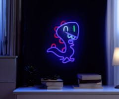 Forever Baby Dino Neon LED luč, dekorativna, nastavljiva svetlost, USB, stikalo za vklop/izklop, modro-rdečo-zeleno-bela