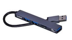 slomart orico vozlišče USB-c 3x USB-a, microsd, 5 gbps, alu