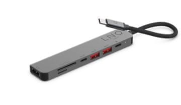 Linq linq hub usb-c 7in1 pro c multiport (hdmi 4k/60hz, usb-c pd100 w za napajanje, usb-c 3.2, 2x usb-a 3.2, tf/microsd slot, sd)