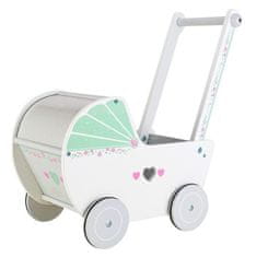 EcoToys Leseni voziček za lutke