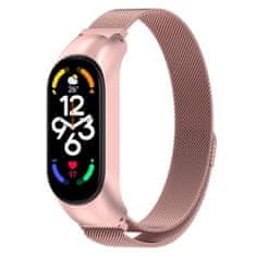 BStrap Milanese pašček za Xiaomi Mi Band 7, rose gold