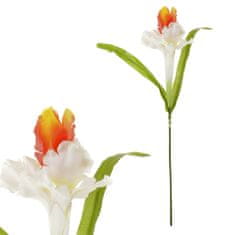 Autronic Iris, barva belo-oranžna, plastična roža. KU4177-OR
