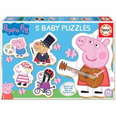 Peppa Pig Komplet 5 puzzle sestavljank Peppa Pig Baby