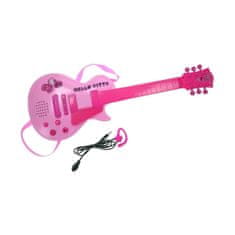 HELLO KITTY Otroška kitara Hello Kitty Elektronika Mikrofon Roza
