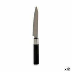 Kinvara Kuhinjski nož 2,7 x 24,3 x 1,8 cm Srebrna Črna Nerjaveče jeklo Plastika (12 kosov)