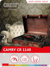 Camry Vintage prenosni gramofon v kovčku