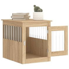 Vidaxl Boks za psa sonoma hrast 55x75x65 cm inženirski les