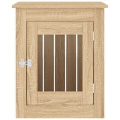Vidaxl Boks za psa sonoma hrast 55x75x65 cm inženirski les