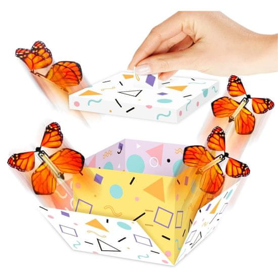 HOME & MARKER® Voščilnica z letečimi metulji, Dekoracija, Primerno za darilo (5 kosov) | FLUTTIES