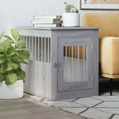 Vidaxl Boks za psa siva sonoma 55x75x65 cm inženirski les