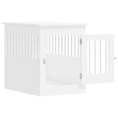 Vidaxl Boks za psa bel 55x80x68 cm inženirski les