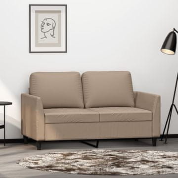Vidaxl vidaXL Dvosed, Cappuccino, 120 cm, umetno usnje