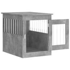 Vidaxl Boks za psa betonsko siva 55x75x65 cm inženirski les