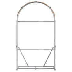 Vidaxl Nosilec za polena svetlo rjav 120x45x210 cm pocinkano jeklo