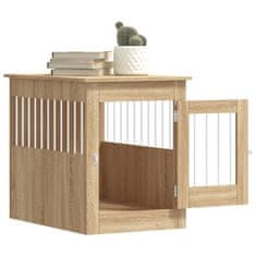Vidaxl Boks za psa sonoma hrast 55x80x68 cm inženirski les