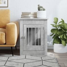 Vidaxl Boks za psa betonsko siva 55x80x68 cm inženirski les