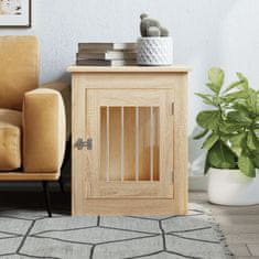Vidaxl Boks za psa sonoma hrast 55x75x65 cm inženirski les