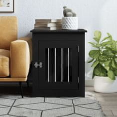 Vidaxl Boks za psa črn 55x75x65 cm inženirski les