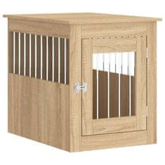 Vidaxl Boks za psa sonoma hrast 55x75x65 cm inženirski les