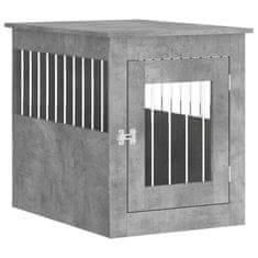 Vidaxl Boks za psa betonsko siva 55x75x65 cm inženirski les