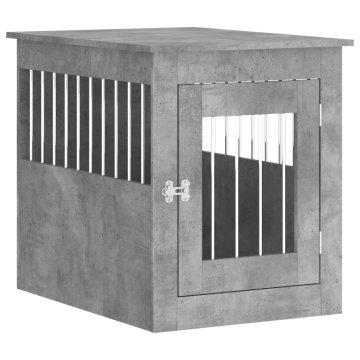 Vidaxl Boks za psa betonsko siva 55x75x65 cm inženirski les