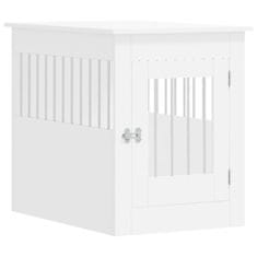 Vidaxl Boks za psa bel 55x80x68 cm inženirski les