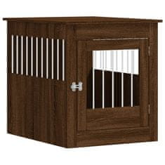 Vidaxl Boks za psa rjavi hrast 64,5x80x71 cm inženirski les