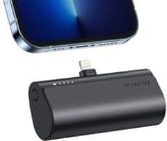 VEGER PlugON Lightning prenosna baterija, 5000 mAh, črna (W0556P)