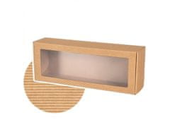sarcia.eu Pravokotna dekorativna škatla s prozornim oknom, darilna škatla 40x15x10 cm x1