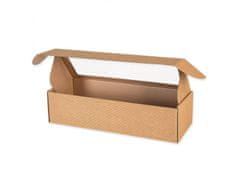 sarcia.eu Pravokotna dekorativna škatla s prozornim oknom, darilna škatla 40x15x10 cm x1