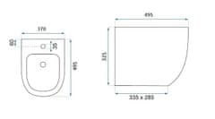 REA Viseči Bidet Carlo Mini Black