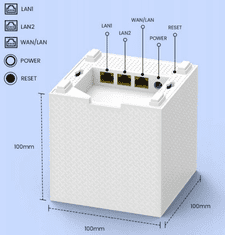 Tenda Router mesh MW12, 1pack, AC2100