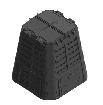 Rojaplast Robustni Črni Kompostnik 480L za Trajnostno Razgradnjo