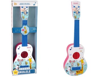 Lean-toys Kitara Ukulele, roza živali