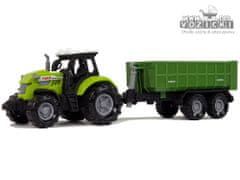 Lean-toys Traktor z zvoki in snemljivo prikolico