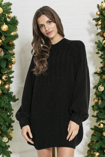 Fobya Ženska pulover obleka Angligune črna
