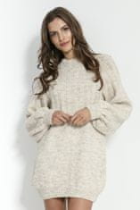 Fobya Ženska pulover obleka Angligune kremasto L/XL