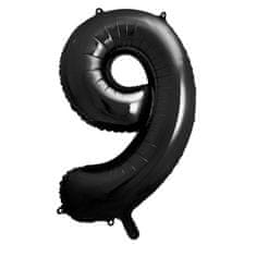 Balon številka 9 črn 